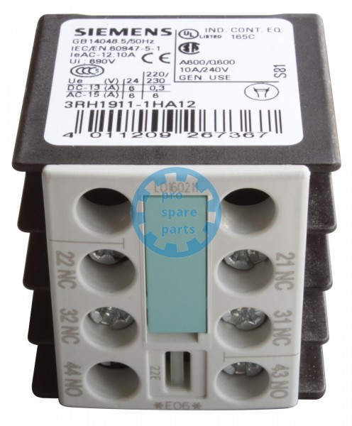 Auxiliary switch block 3RH19 11-1HA12